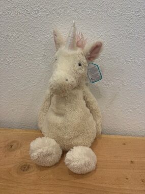 Jellycat Cream Unicorn Plush with Pink Accents